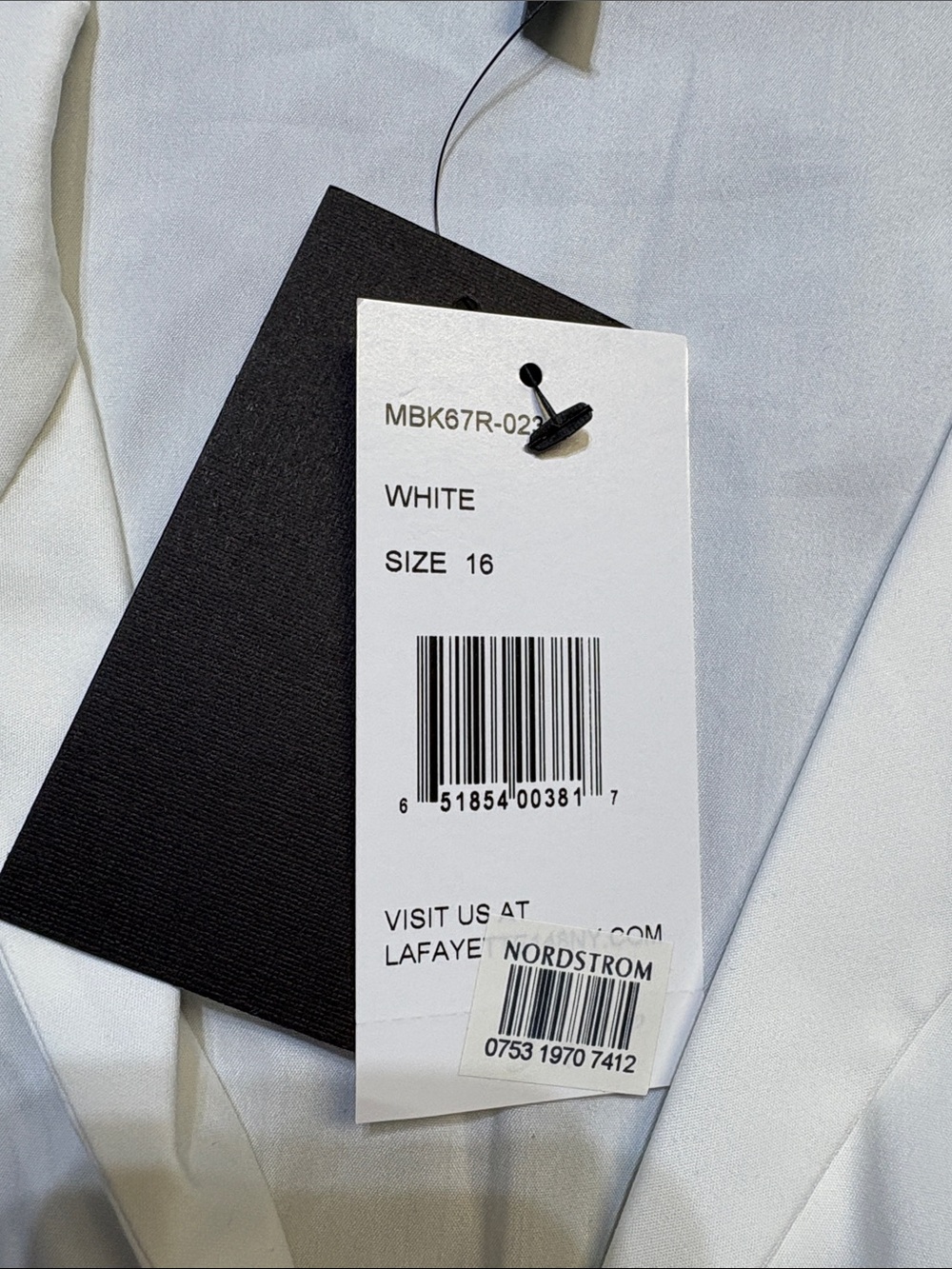 NWT Lafayette 148 New York White Side Zip Shirt with Collar sz 16 - Picture 9 of 11